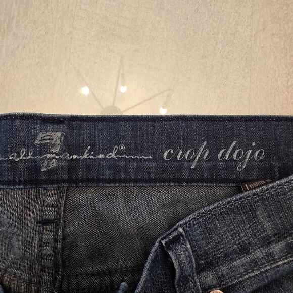 7 for All Mankind Dojo Flare Capri Women's Jeans Size 28 Y2K - Picture 5 of 9